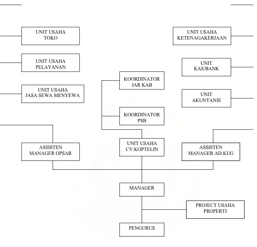 Gambar 3.1 Struktur Organisasi KOPKAR Walet Kandatel Medan 
