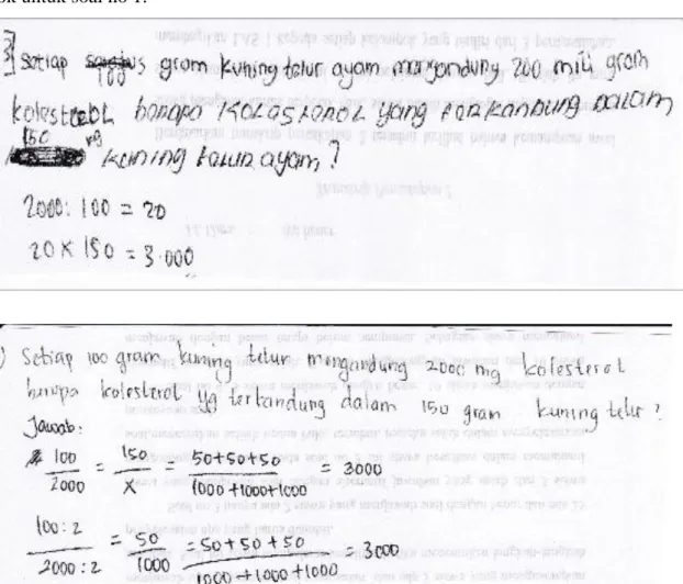 Gambar 5.  Alternatif Jawaban Tiap Kelompok No 1 