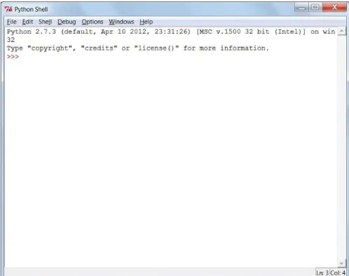 Gambar 2.7 Tampilan IDLE Python 