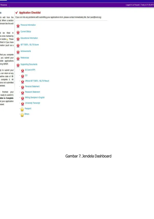 Gambar 7. Jendela Dashboard 