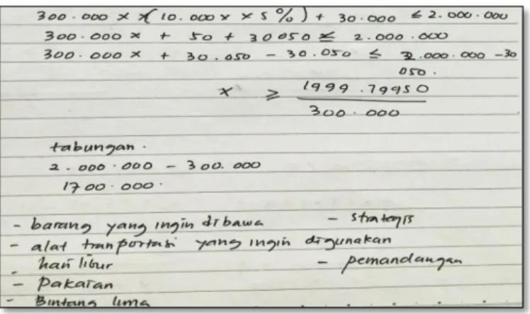 Gambar 2. Hasil Kerja Siswa Kategori Sedang 