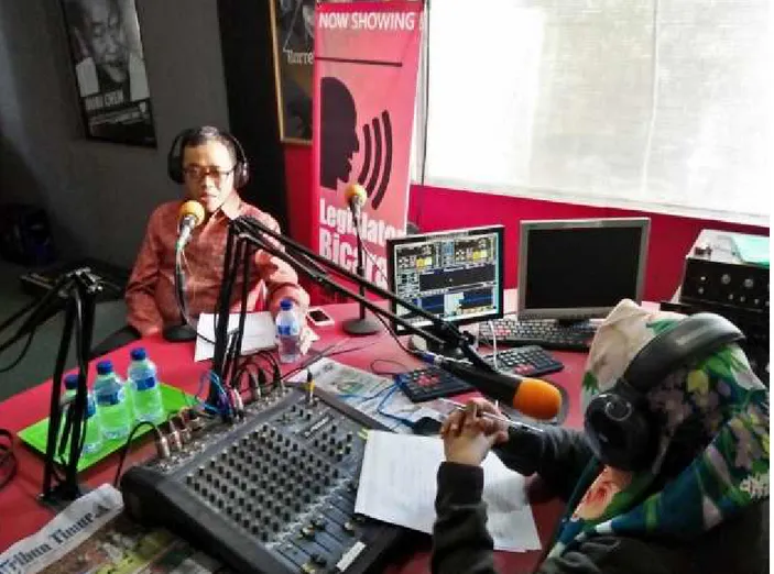 Gambar 1. Kegiatan Dialog Radio di Radio Mercurius 104,3 FM Makassar IK-2 Jumlah Penyelenggaraan Pusat Promosi Ekspor