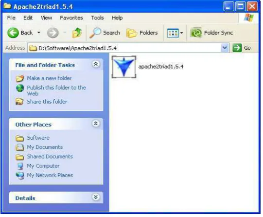 Gambar 4.1 Apache2triad 1.5.4-Installer 