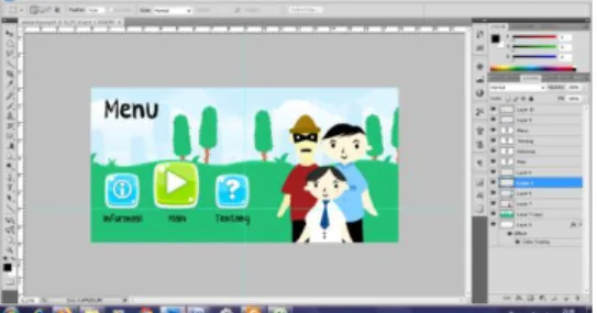 Gambar 3. Proses Pembuatan Background 
