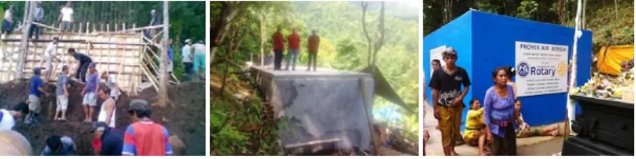 Gambar 3.5. Pembangunan reservoar dan upakaranya 