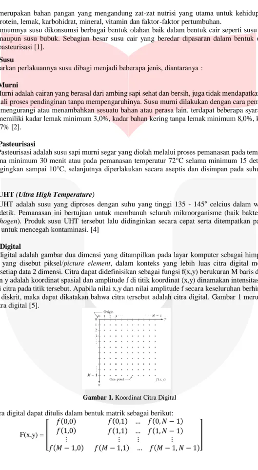 Gambar 1. Koordinat Citra Digital    