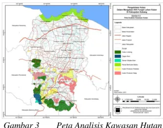 Gambar 3  Peta Analisis Kawasan Hutan 