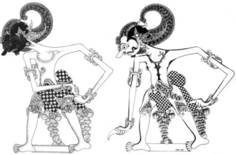 Gambar 4 Perbedaan anatomi gagrak Surakarta dan Yogyakarta  (Sumber: museumwayang.com) 