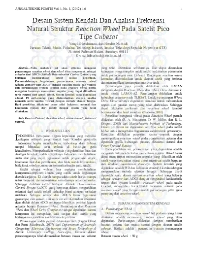 Desain Sistem Kendali Dan Analisa Frekuensi Natural Struktur Reaction