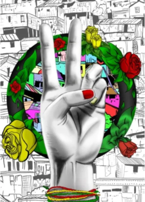 Ilustrasi Kritik Sosial ….. (Danendro Adi)   225 Gambar 1 Ilustrasi bertema Reggae dengan pesan perdamaian 