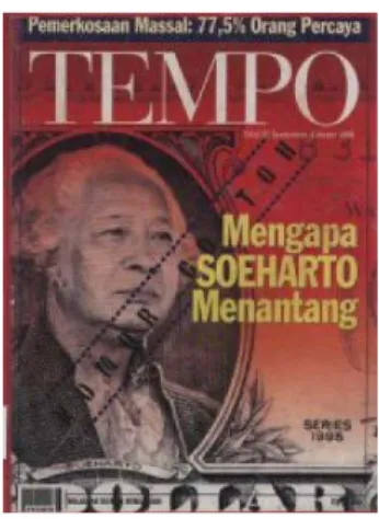 Gambar 8 Sampul muka edisi nomor contoh majalahTempo  terbit kembali setelah di bredel tahun 1994 