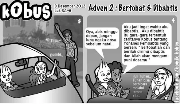 Gambar 2 Contoh Komik Mingguan Kobus  (Darmawan, 2010) 