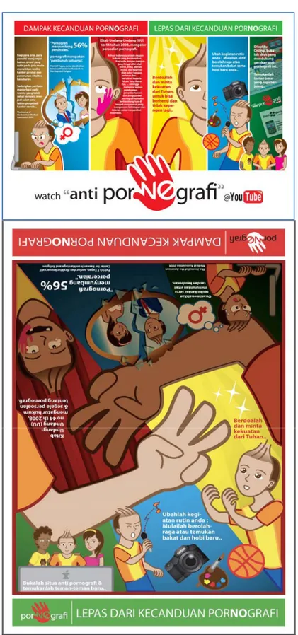 Gambar 8 Poscard dan Poster Kampanye Anti Pornografi  (Darmawan, 2010) 
