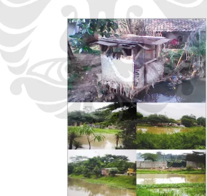 Gambar 25. Bangunan liar dan kumuh di sekitar sempadan sungai dan  saluran irigasi di Kota Bekasi 