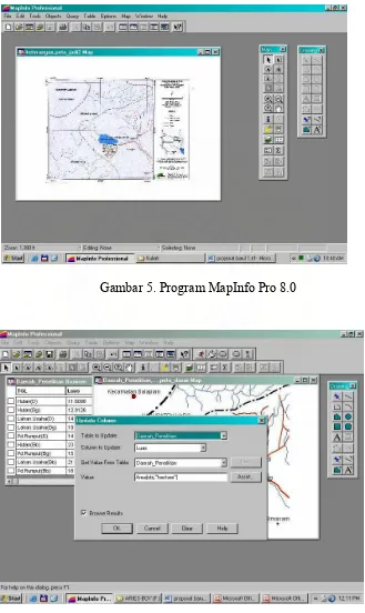 Gambar 5. Program MapInfo Pro 8.0 