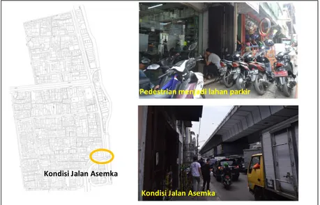 Gambar 4. Sirkulasi di Jalan Asemka  (Sumber: dokumentasi Pribadi, 2016)  