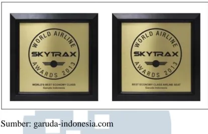 Gambar 1.3 Penghargaan Oleh SKYTRAX Untuk Garuda Indonesia Tahun 2013 