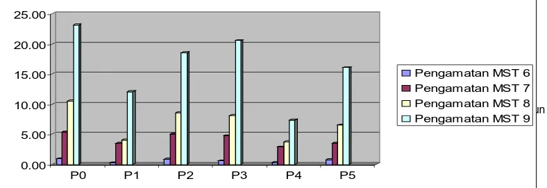 Tabel 1 menunjukan bahwa serangan hawar daun pada pengamatan                   