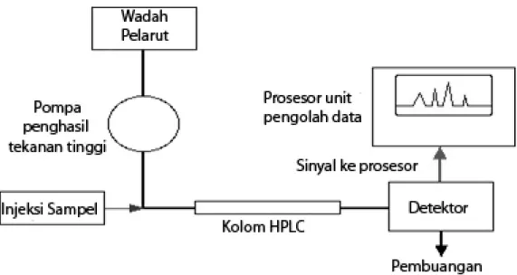 Gambar 5.  Diagram alat HPLC (Clark, 2007). 