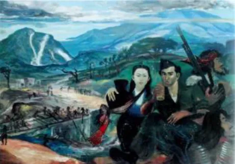 Gambar III.3 Lukisan Hendra Gunawan, Perjuangan di cibarusah (1960)  Sumber:http://archive.ivaa-online.org/pelakuseni/hendra-gunawan/page:2 