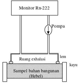 Gambar 4 Skema pengukuran konsentrasi Rn.  