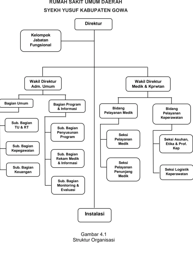 Gambar 4.1  Struktur Organisasi Direktur Kelompok Jabatan Fungsional Wakil Direktur Adm