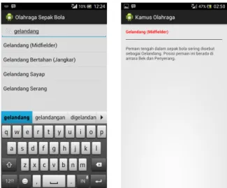Gambar 4.2 Tampilan Menu Utama  4.3.3  Menu Sepak Bola 