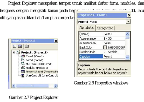 Gambar 2.8 Properties windows