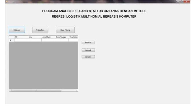 Gambar 4.2 Layar Menu Database 