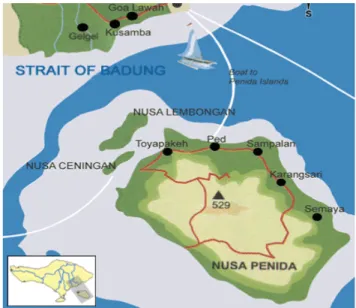 Gambar 1.1  Peta Wilayah Nusa Penida 