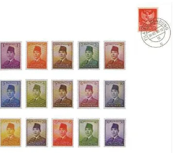 Gambar II.1 Koleksi perangko Pres. Soekarno di Filateli Bandung 