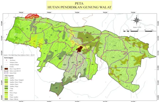 Gambar 2  Peta Hutan Pendidikan Gunung Walat 