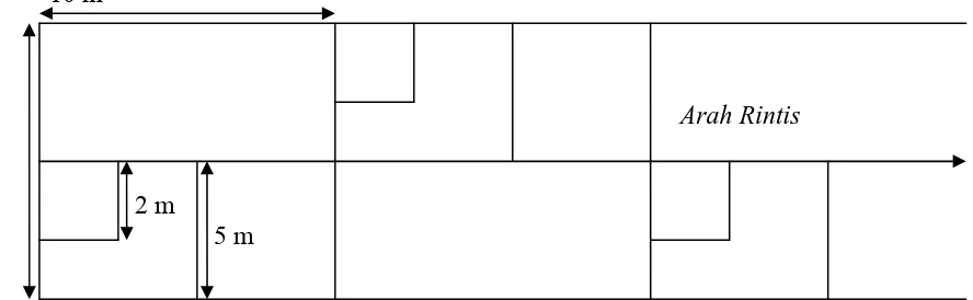 Gambar 2. Desain Kombinasi Metoda Jalur dan Metoda Garis Berpetak 