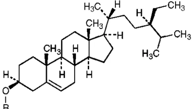 Gambar 2.3. Struktur kimia sitosterol (Maurice et al., 2006) 