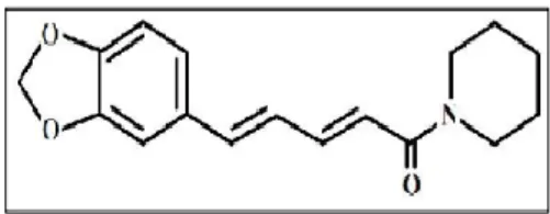 Gambar 6.  Struktur kimia piperin  (Epstein, et al., 1993) 