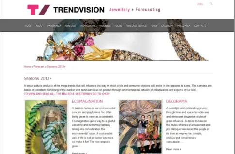Gambar 8: Tampilan website trend vision forecasting   Sumber: http://www.trendvisionforecasting.com/index.asp