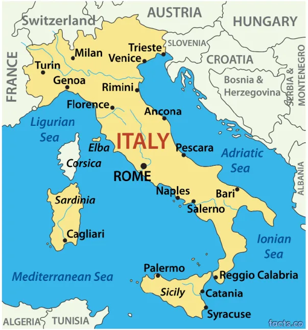 Gambar 1: Peta Italia 