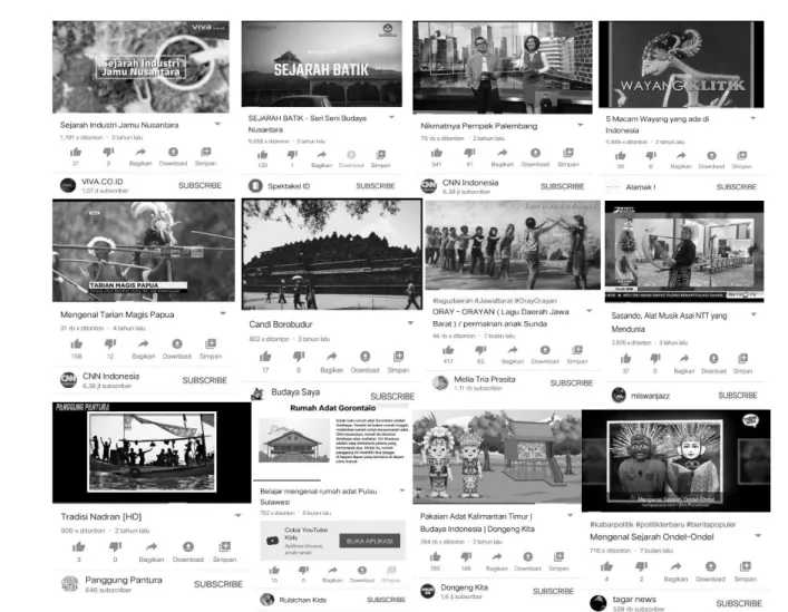 Gambar 1 Konten Audiovisual Bertemakan Budaya Indonesia 
