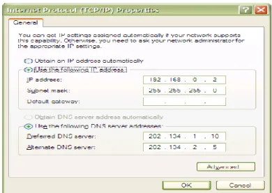 Gambar 18.  Jendela internet Protokol TCP/IP Properties 