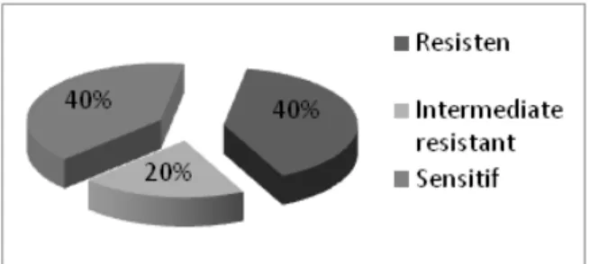 Gambar 2. Persentase Hasil Rasio  Resistensi pada Isolat