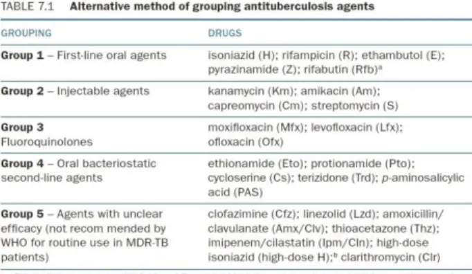 Tabel 1. Pilihan Obat Anttuberkulosis dalam Lima Kategori 