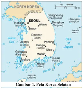 Gambar 1. Peta Korea Selatan