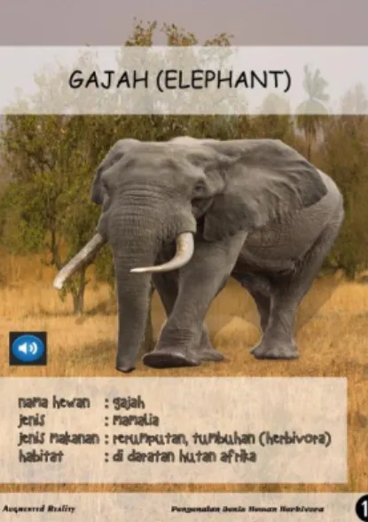 Gambar 2 Marker Gajah dan Jumlah Fitur dari  Visual Marker Gajah 