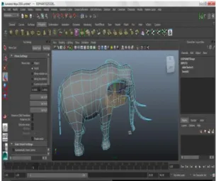 Gambar 4 Modeling awal gajah 