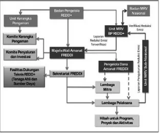 gambar 1. Struktur kelembagaan Rancangan FREDDI