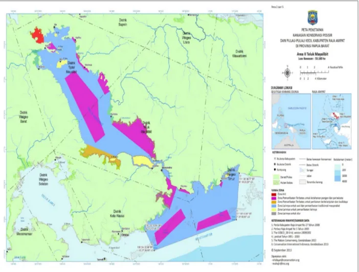 Gambar 4 Peta Kawasan Konservasi Wilayah II Teluk Mayalibit