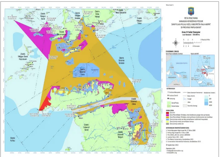 Gambar 5 Peta Kawasan Konservasi Wilayah III Selat Dampier