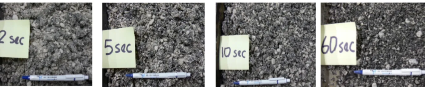 Gambar 6. Pengaruh ukuran agregat terhadap penyebaran aspal dalam campuran foamed asphalt  