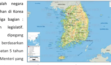 Gambar 1.1 Peta Korea Selatan 
