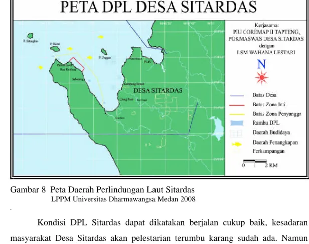 Gambar 8  Peta Daerah Perlindungan Laut Sitardas  